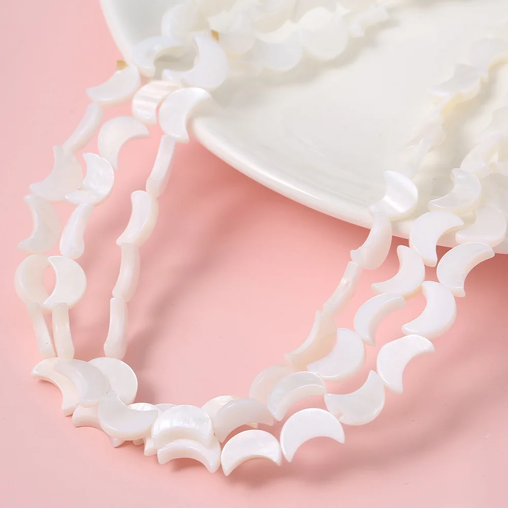 Natural White Freshwater Shell Beads Mother of Pearl Heart Cross Loose Spacer Bead for Jewelry Making DIY Necklace Bracelet