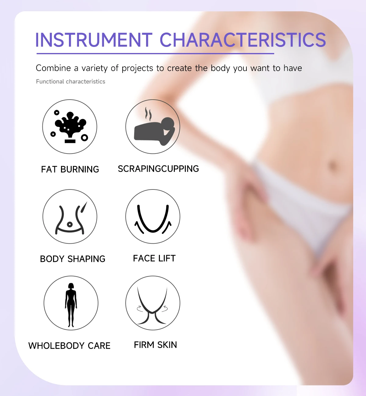 5 IN 1 40K Ultrasonic Cavitation Vacuum Radio Frequency RF Fat Cavitation Slimming Machine Lipo Laser Skin Care Beauty Machine - view 4
