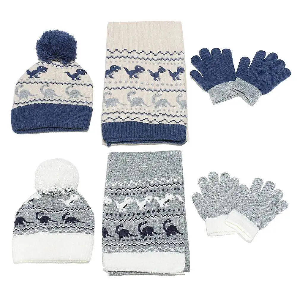 set-in-maglia-a-tema-dinosauri-per-bambini-ideale-per-l’autunno-e-l’inverno-nuova-collezione-composto-da-tre-capi-cappello-sciarpa-e-guanti-prodotto-in-cina