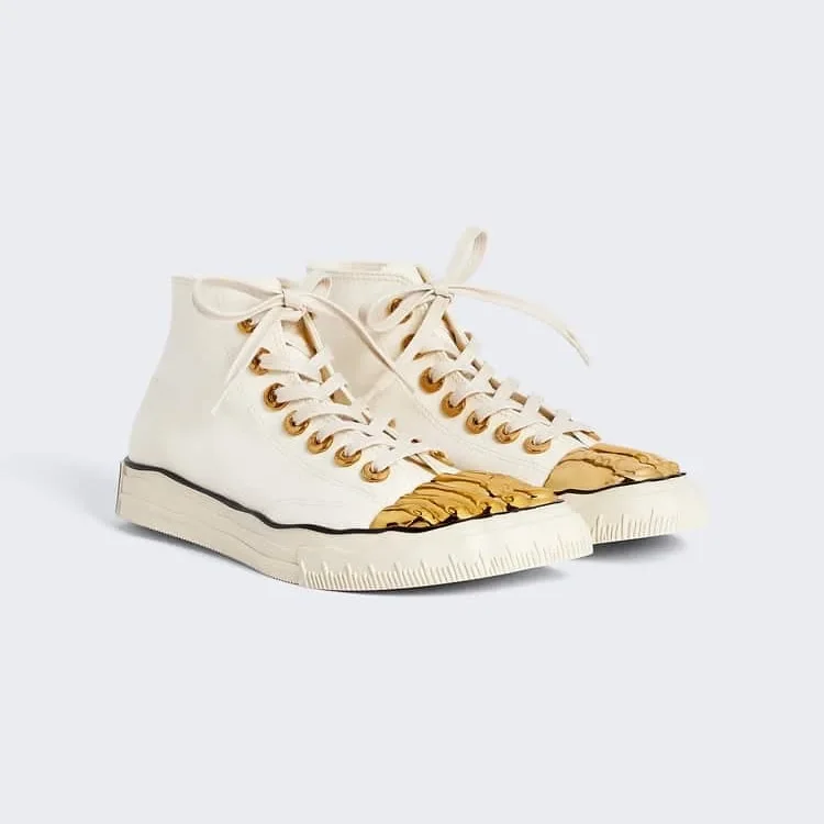Goldene Canvas-Sneaker für Damen und Herren, rutschfest, atmungsaktiv, hochwertige Streetdance-Performance-Schuhe mit Schnürung und flacher Sohle – Detail 6