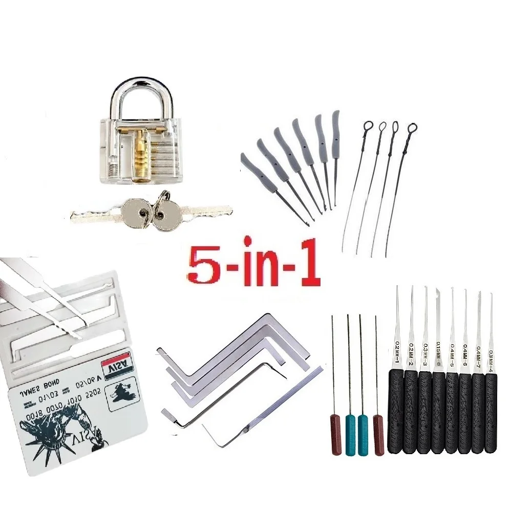 

Professional Lock Pick Set Hand Tools Locksmith Tools Transparent locks Practice Locksmith Training Tools Visible Lock Pick Set