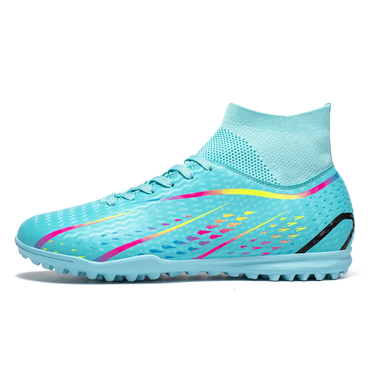 

Soccer shoes, high-top, unisex design, slip-resistant and wear-resistant, exceptionally durable, available in TF and FG types.