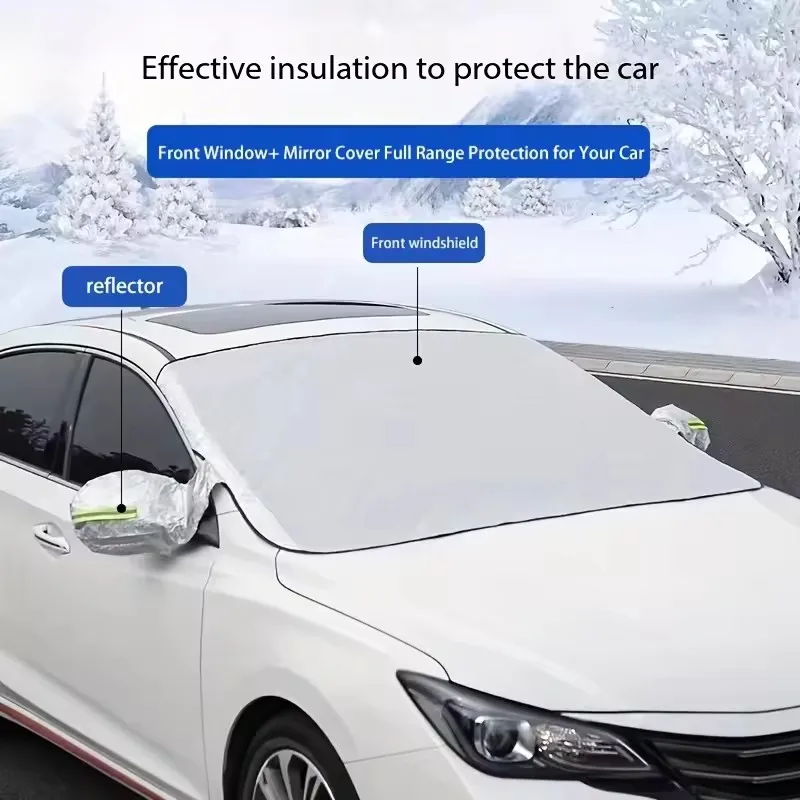 سميكة سيارة الآن ظلة غطاء الزجاج الأمامي مع 5/9 مغناطيس الأشعة فوق البنفسجية حماية مكافحة الثلوج أشعة الشمس لمرسيدس بنز EQS 580 #4
