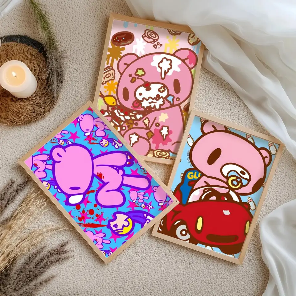 Cartoon G-Gloomy Bear Poster Decorative Wall Art Stickers Mural