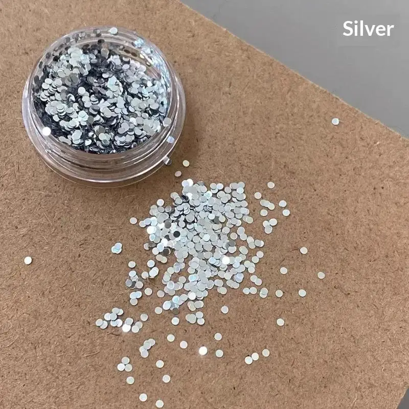 1Box 1mm Mini Round Nail Art Glitter Sequins Shiny Effect Multi Color Options For DIY Manicure Home Nail Salon Use