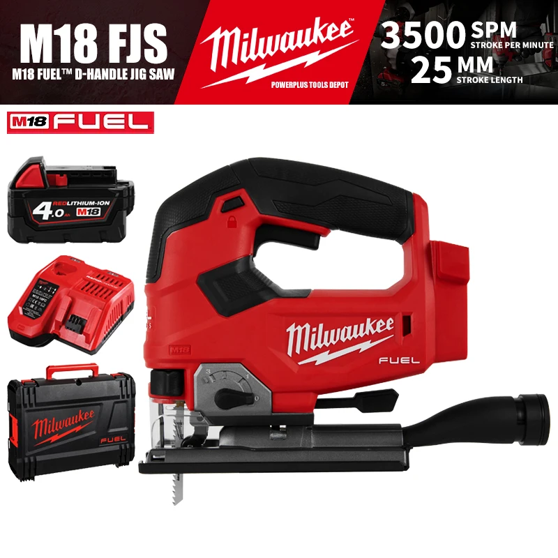 

Milwaukee M18 FJS/2737 комплект топлива M18™Бесщеточная Беспроводная гильза с D-ручкой 18 в электроинструменты 3500SPM с зарядным устройством для аккумулятора