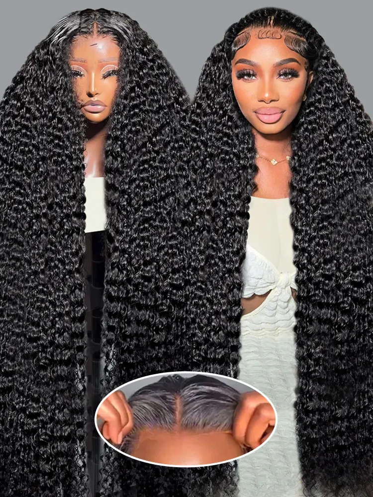 200% الكثافة موجة عميقة شعر مستعار أمامي غلويليس شعر مستعار شعر الإنسان جاهز للارتداء والذهاب 7x5 شعر مستعار بدون صمغ شعر الإنسان شعر مستعار بشري مجعد #1