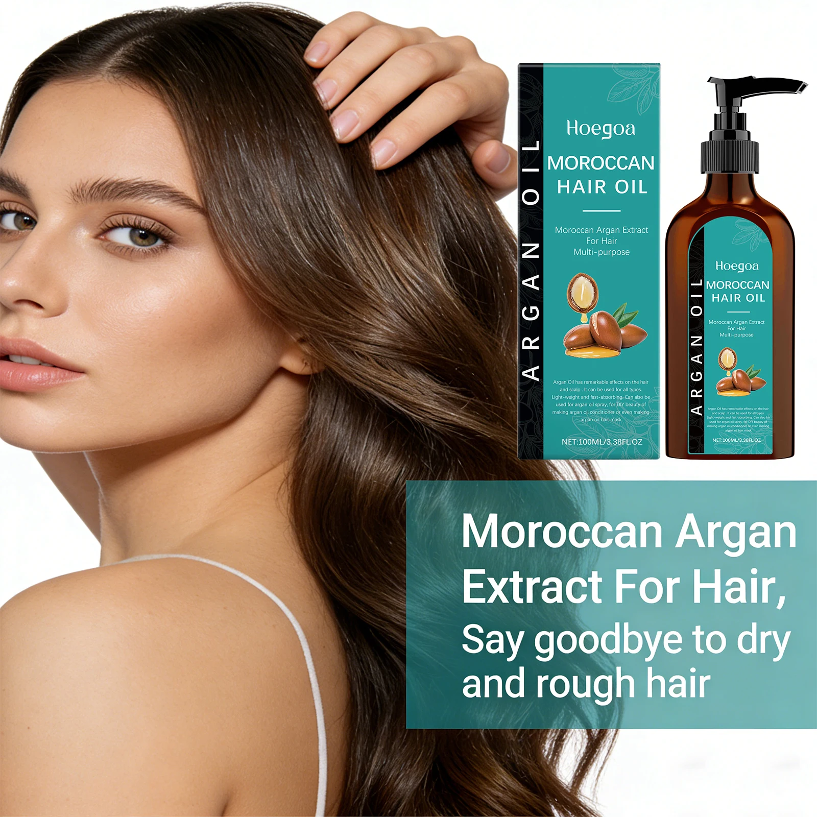 

Argan Hair Essential Oil Reapir Damaged Hair Anti-Frizz Nourish Scalp Moisturizing Hair Oil Enhance Luster Smoothing Hair Care