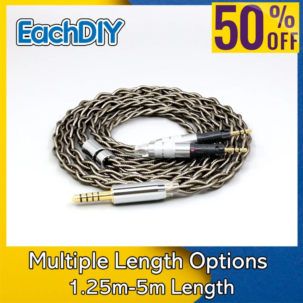 99% Pure Silver Palladium + Graphene Gold Earphone Shielding Cable For Audio-Technica ATH-R70X ATH-R70XA headphone LN008223