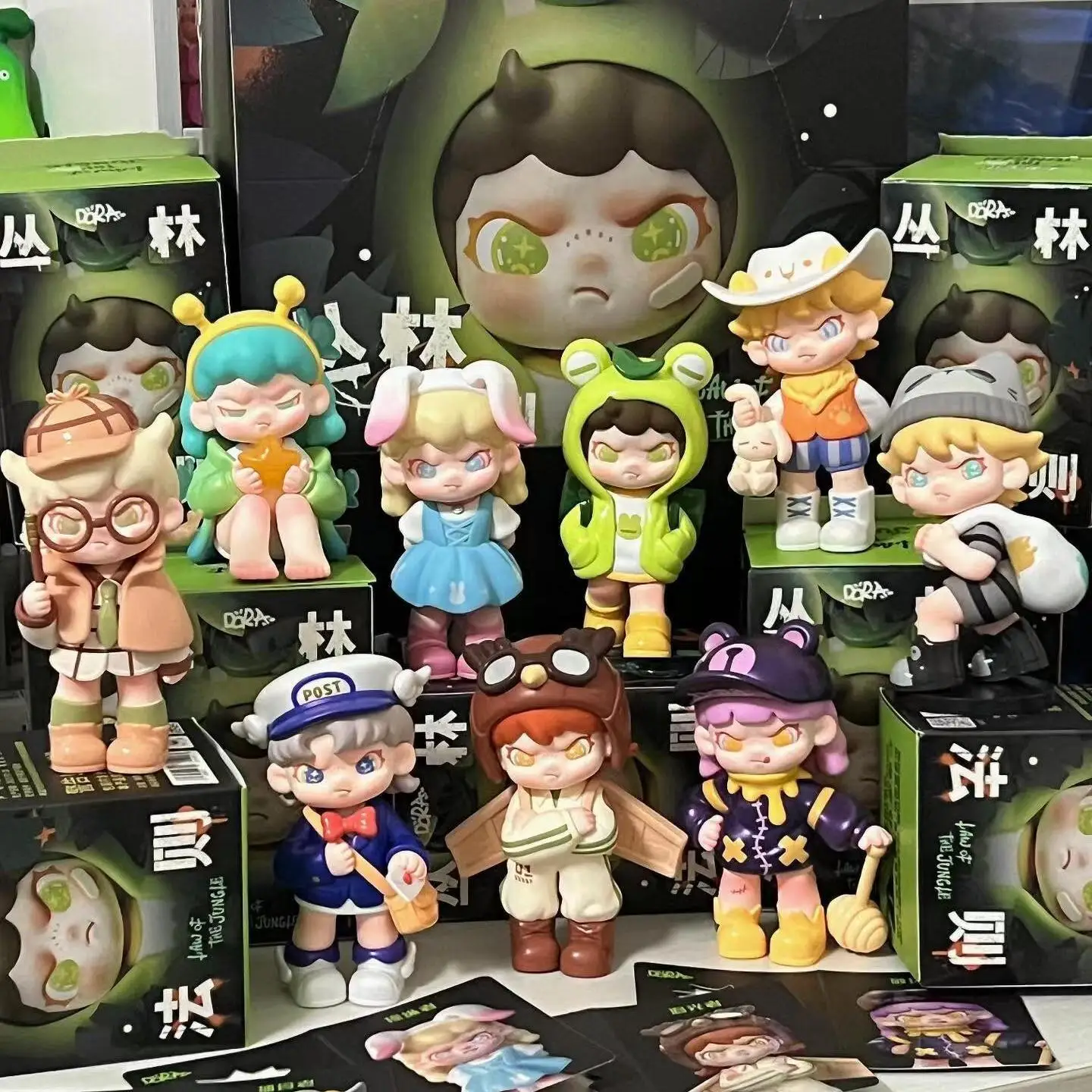 

TNTSPACE DORA 3rd Gen Jungle Law Series Blind Box - 13cm PVC Collectible Figure, Anime Art Toy Desktop Decor Gift