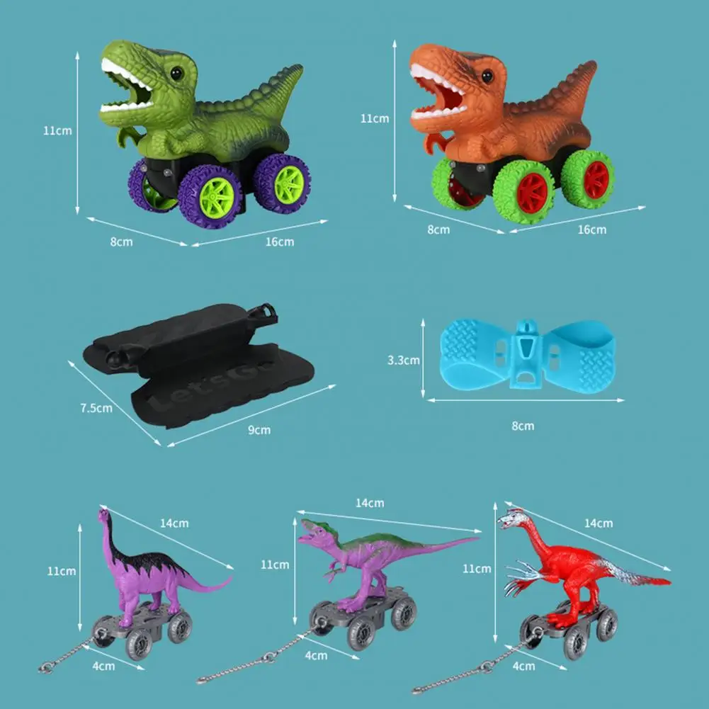 Coche de juguete antigravedad, juego de juguetes de pista de dinosaurio con música ligera, edificio educativo Diy, antigravedad para escalar para niños pequeños