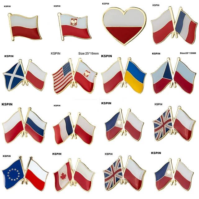 Broszka z flagą Polski Laple Pin Badge