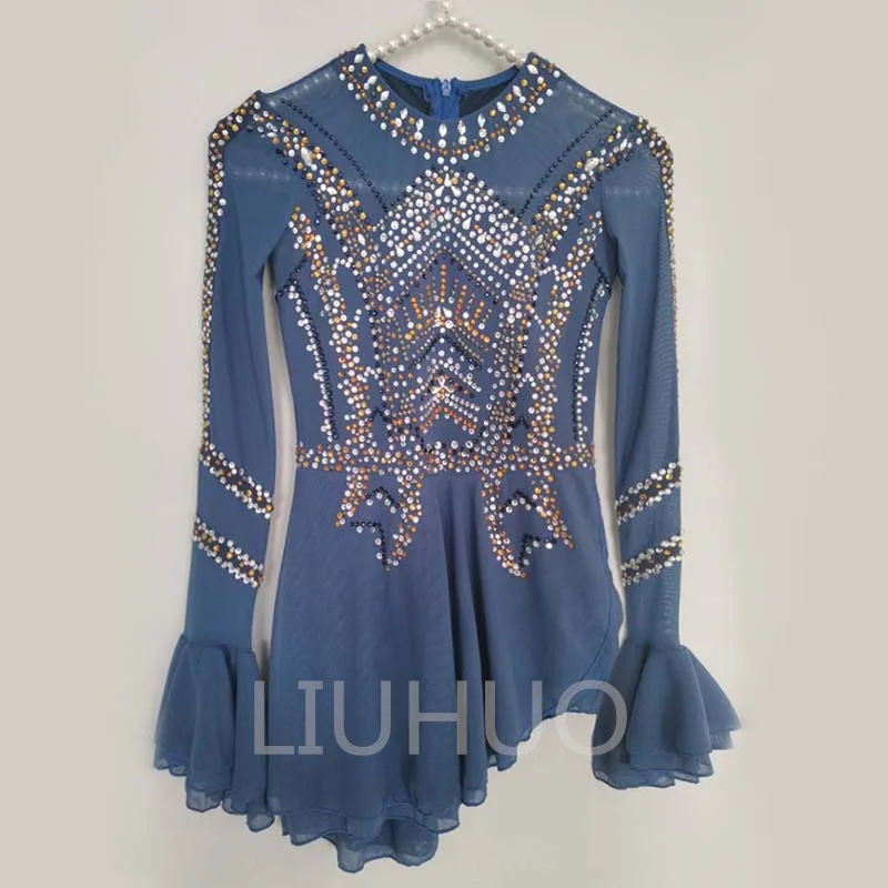 LIUHUO Figure skating performance suit bodybuilding competition cheerleading skills test suit