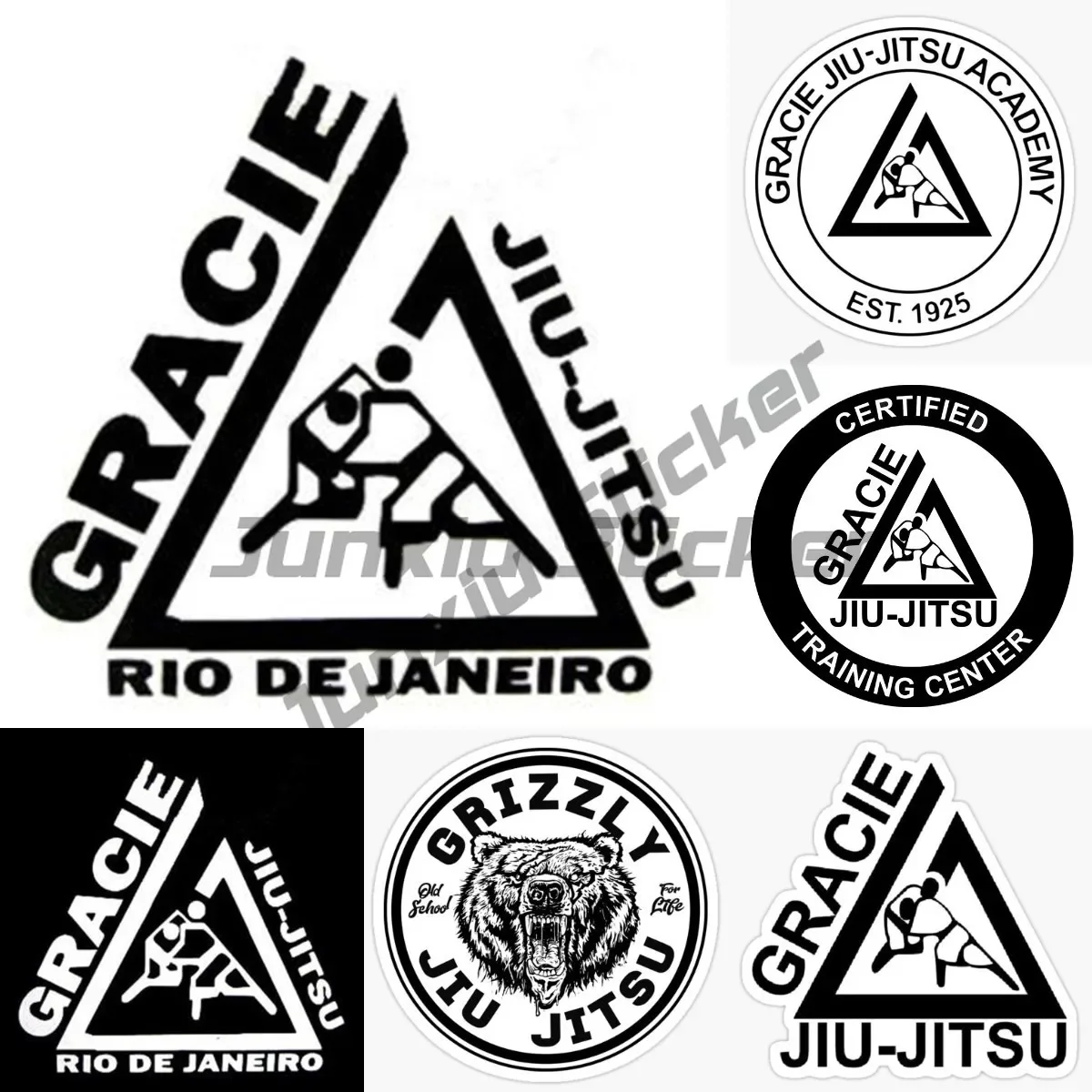 

ROGER GRACIE Bjj Jiu Jitsu Car Stickers Simple Occlusion Scratch Decals Personality Waterproof Laptop Decor