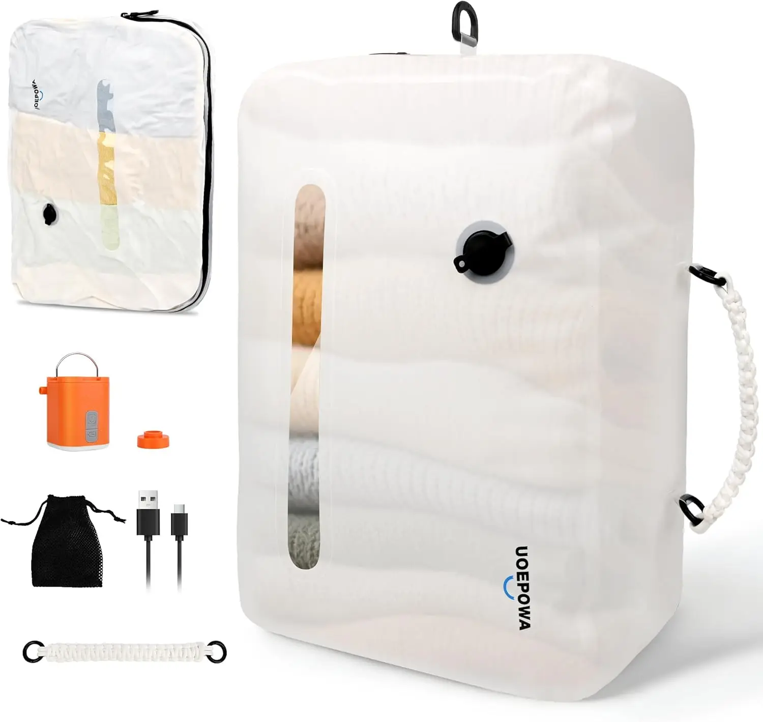 

33L Travel Vacuum Bags with Pump, Waterproof Storage for Clothes, Luggage & Outdoor