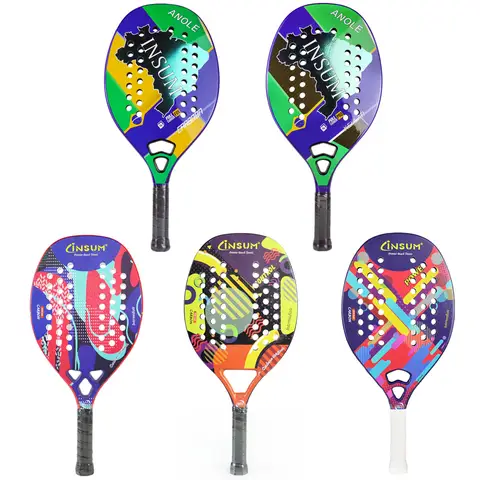 Racquet for Beach Tennis Carbon Fiber Grit Surface Frosted Treatment With EVA Memory Foam Core High QualityBeach Tennis Paddles