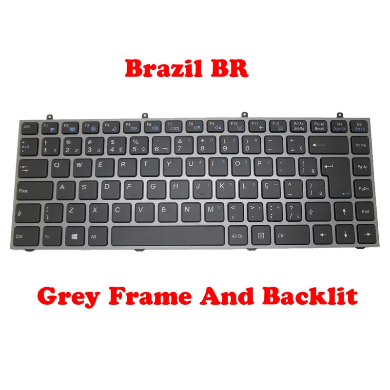 Laptop Keyboard For Insys G.Force W3230SS W3230ST W230SS W230ST W230 Brazil BR Black/Grey New