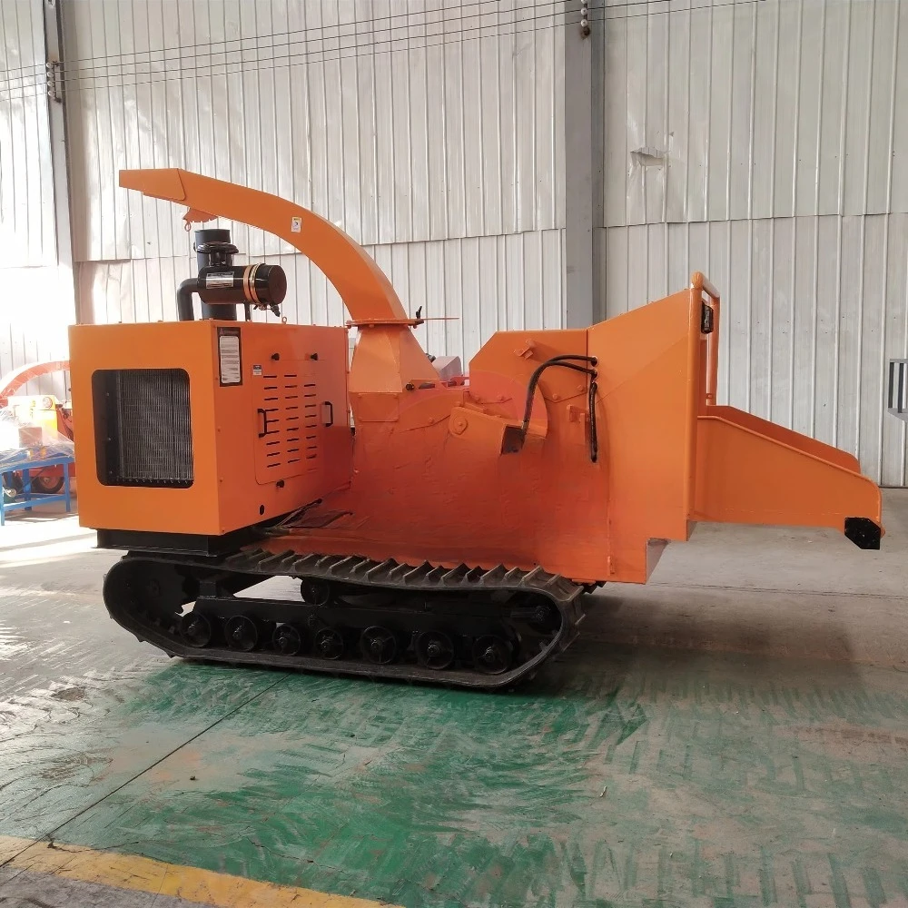 Forestry Machinery Sawdust Mobile Stump Grinder Wood Chipper with Crawler