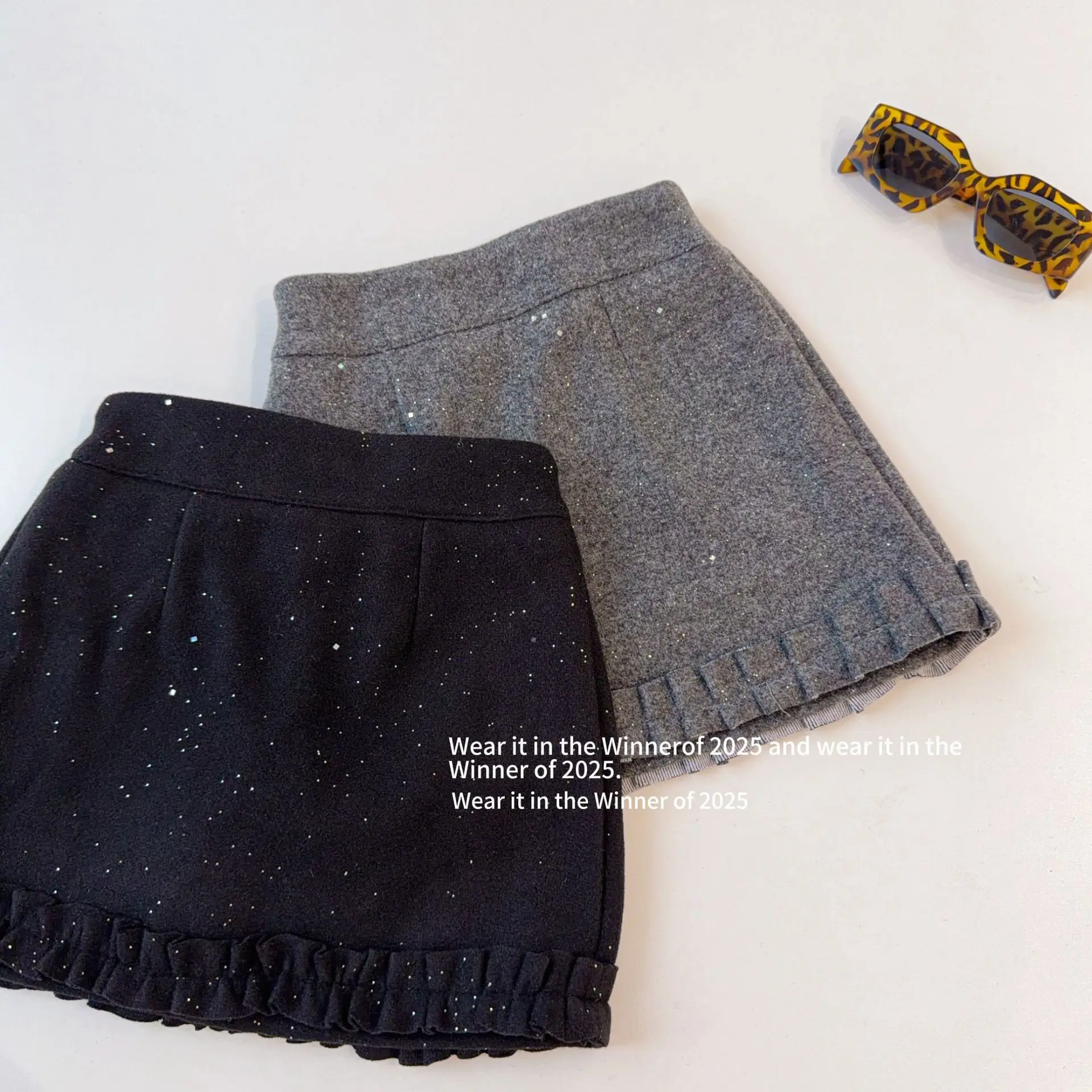 Girls Will Wear A New Sequined Silver Skirt in Autumn and Winter New Year 2025 fashion casual