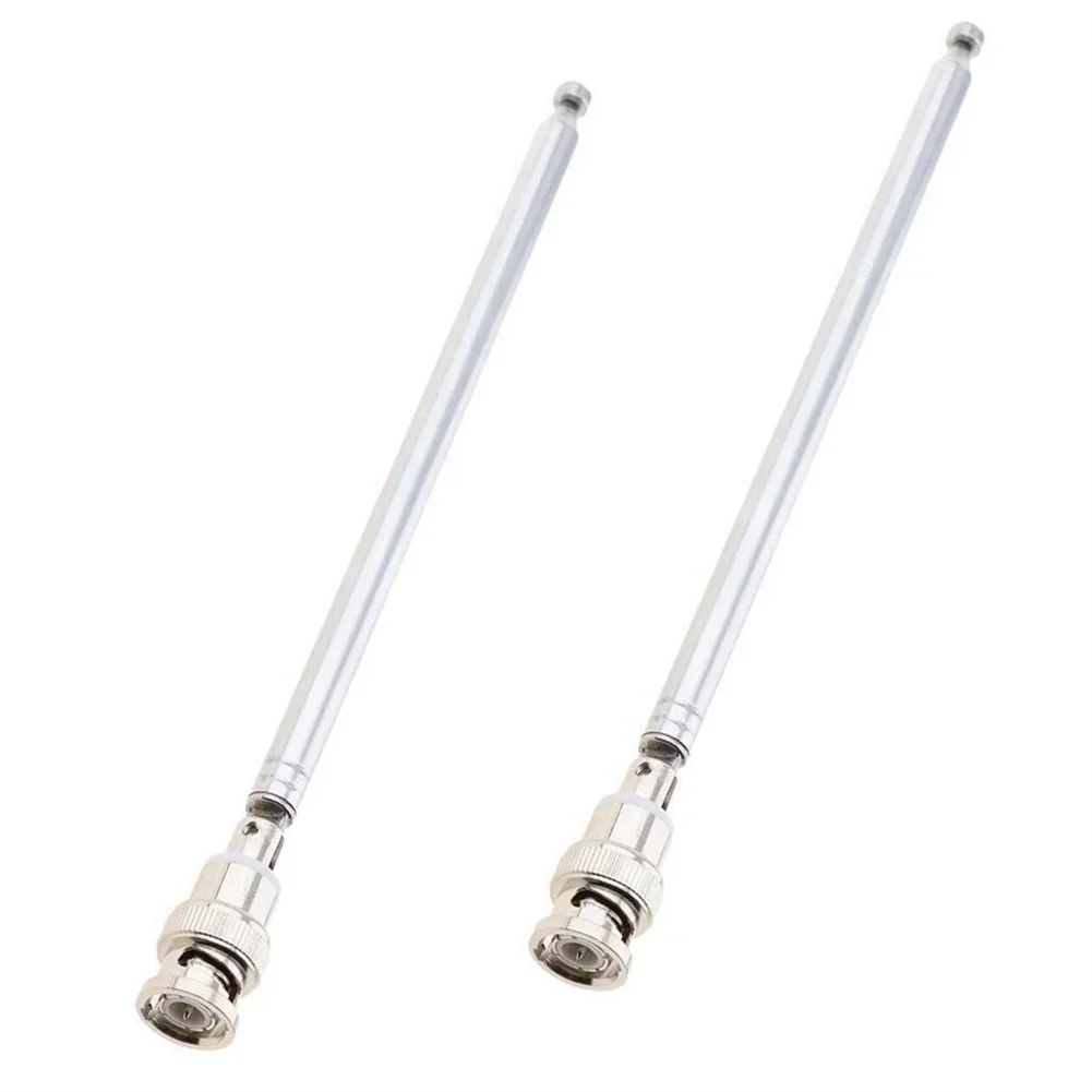 2x 7 Section Telescopic Antenna With /BNC Connector For Portable Radio Scanner FM RADIO ANTENNA - Perfect Antenna For FM Radio