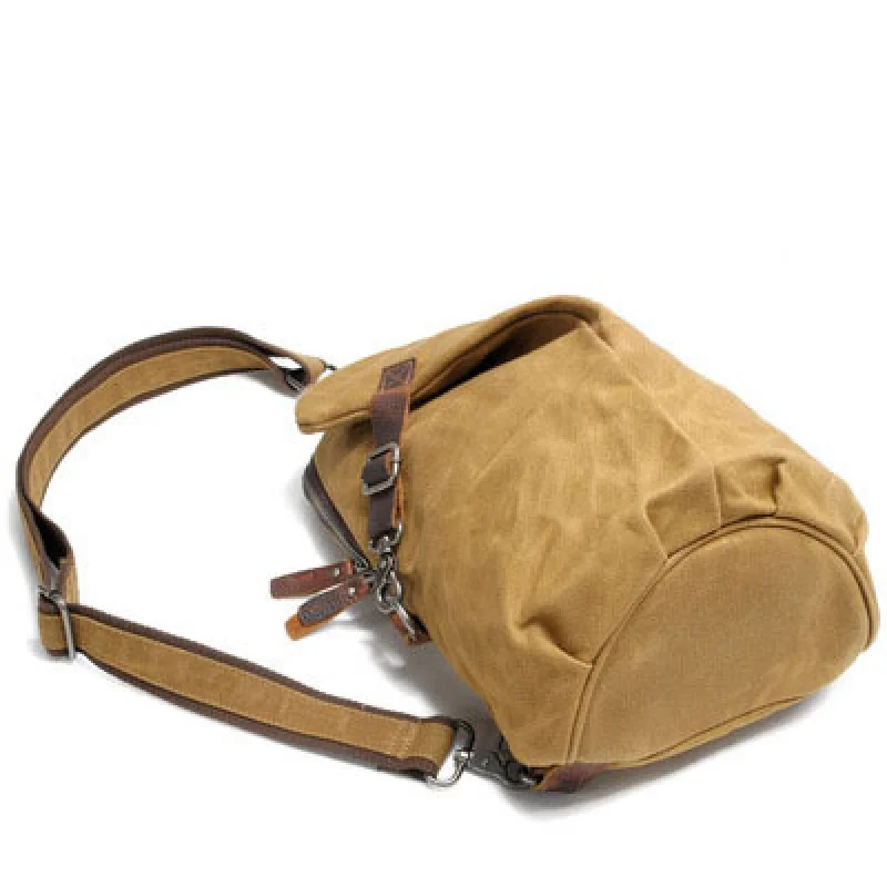 New waterproof batik fabric backpack, vintage chest bag, men's canvas shoulder bag, casual dumpling-shaped backpack - view 5