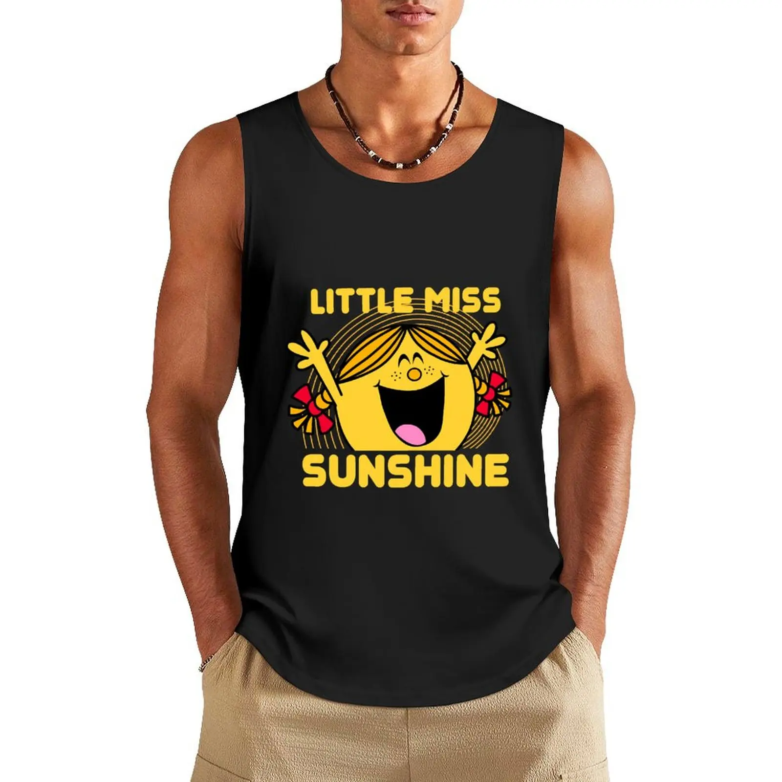 

Happy little miss sunshine Tank Top Gym t-shirt man fitness clothing for men gym for men