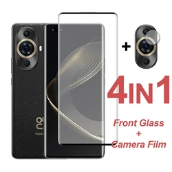 Protective Glass For Huawei Nova 11 Pro Screen Protector Full Cover Tempered Glass Camera Lens Film For Nova 11 Ultra 10 9 8 Pro