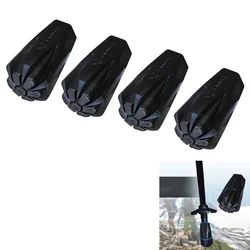 4pcs Thicken Trekking Poles Anti-Slip Rubber Tips Black Hiking Walking Sticks Tips Protector Alpenstocks Head Protection Parts