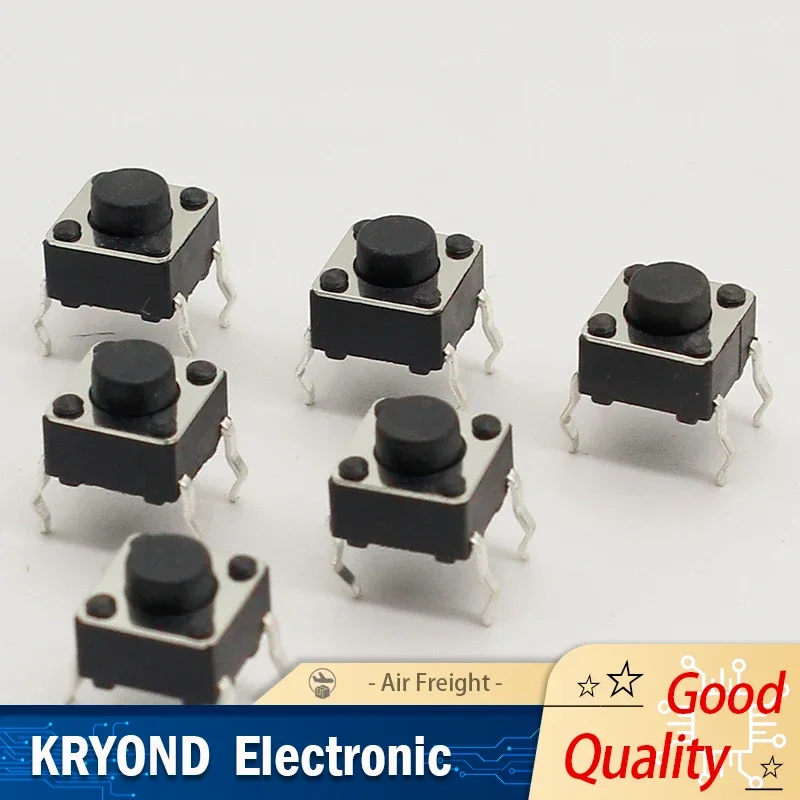 

50 шт./лот 6x6x5 мм 4-контактный G90 тактильный кнопочный микропереключатель с самовозвратом DIP верхняя медь для России