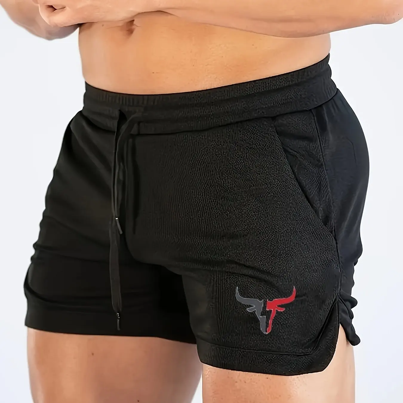 

Мужские спортивные шорты 2025 года с быстрой сушкой, на шнуровке, для фитнеса, бега и тренировок, дышащие, для пляжа и тренировок