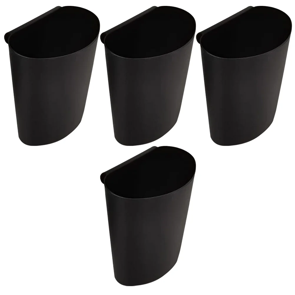 4 Pcs Tabletop Accessories Portable Storage Basket Hanging Organizer Container Countertop Trash Black Cart