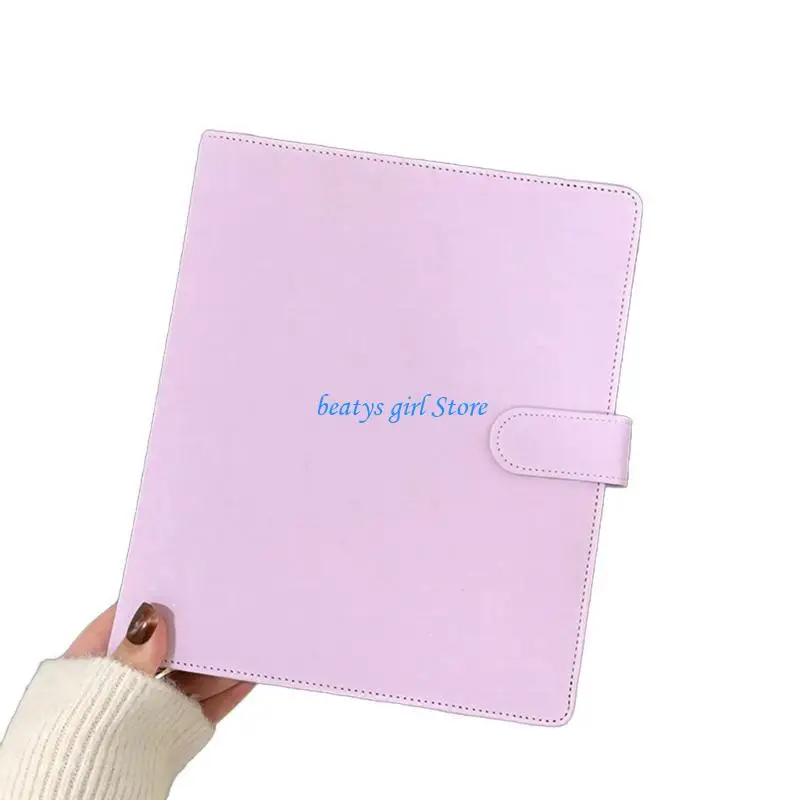 

C7AB Водонепроницаемая кожаная бюджетная папка с 6 кольцами Папка для ноутбука с вкладышами