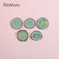 Protecting Our Ecological Environment Enamel Pins Custom Earth Day Every Day Brooches Lapel Badges Funny Nature Jewelry Gift