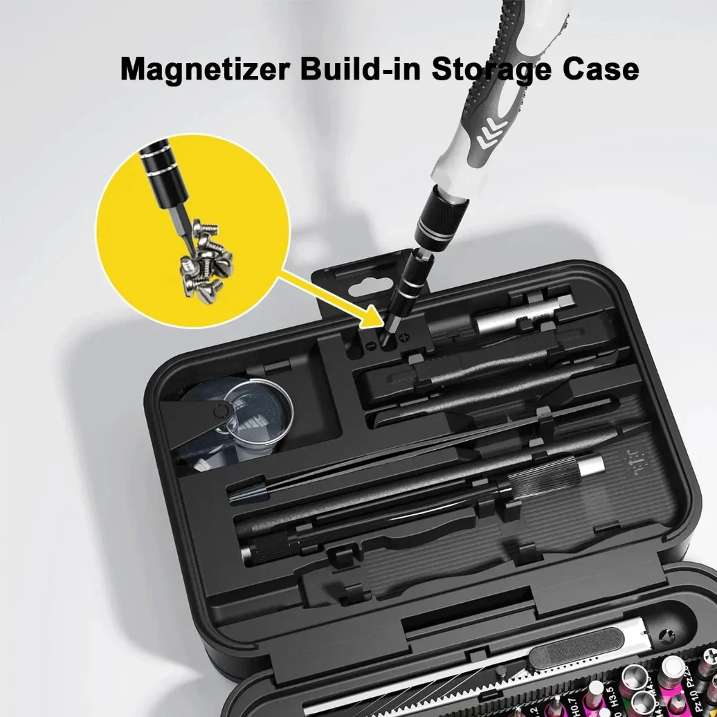 TINSOL 132 in 1 Precision Screwdriver Set Phillips Torx Magnetic Screwdriver Head Storage Box 132 bit Hand Repair Tool Kit