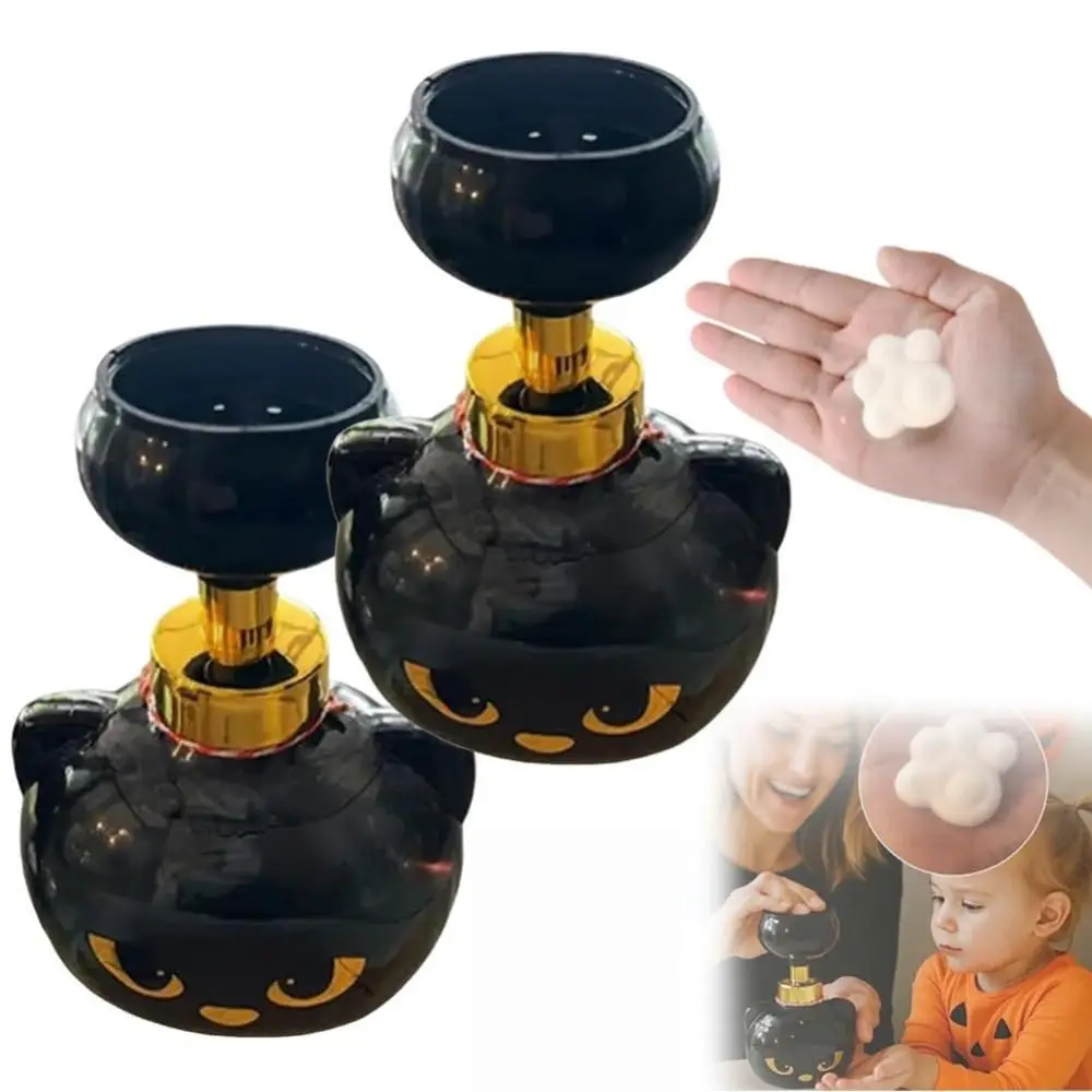 Large Capacity Cat Paw Foam Soap Dispenser Refillable Paw-Shaped Black Foaming Pump Bottles Bubbles Soap Box