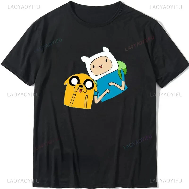 Adventure Time TShirt Kids Short Sleeve Unisex Shirt For Men Casual Tee Shirt Birthday Tops Cartoon Short Sleeve Summer Clothes