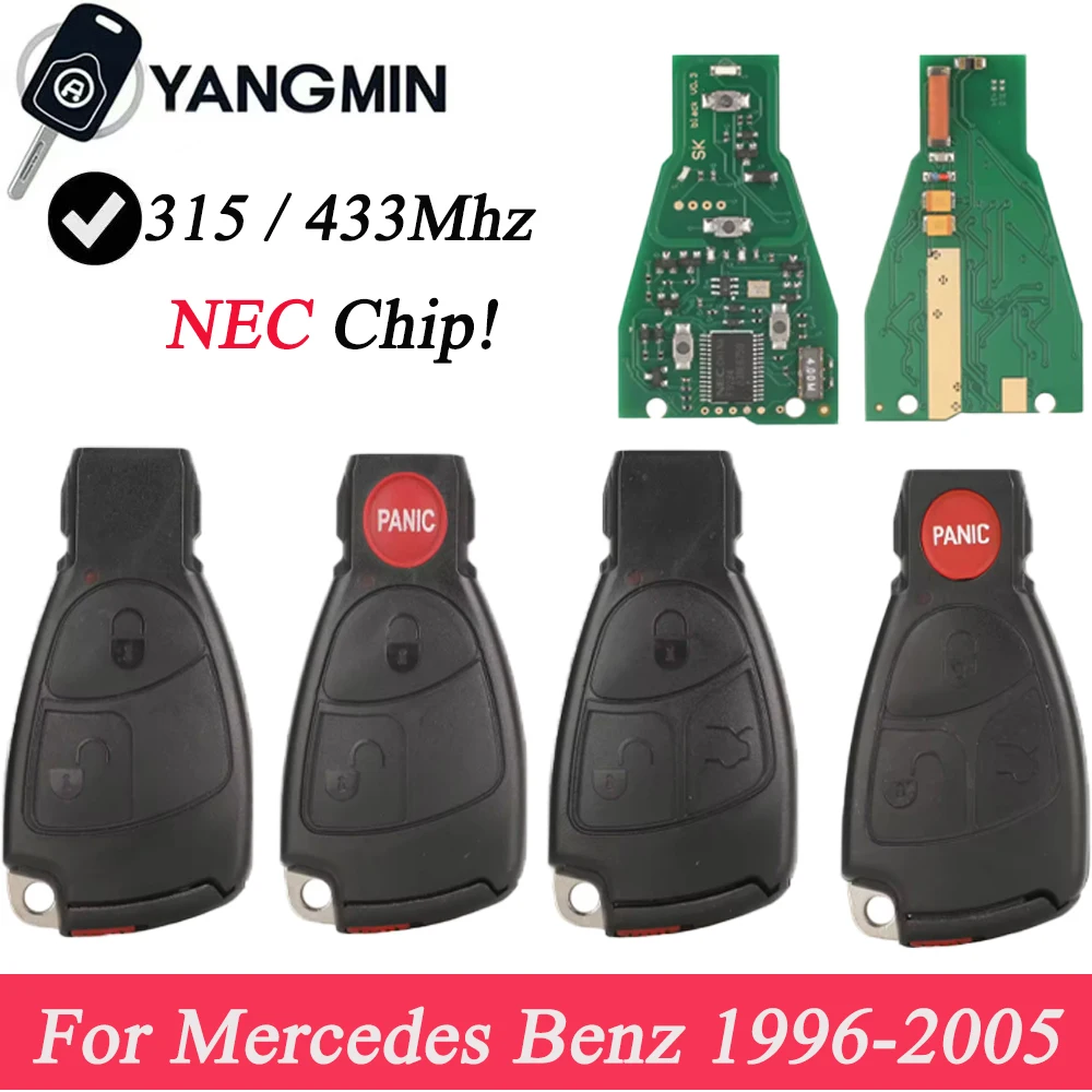 

NEC 315 433 MHz Remote Car Key For Mercedes Benz NEC B C E ML S CLK Class CL MB W204 W203 W211 W208 1996-2005 car key for benz