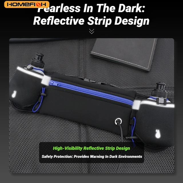 HOMEFISH Man/Woman Marathon Trail Running Waist Pack For Phone Water Bottle Sports Fanny Pack Fitness Dual Pocket Running Belt 6 HOMEFISH Man/Woman Marathon Trail Running Waist Pack For Phone Water Bottle Sports Fanny Pack Fitness Dual Pocket – view 6