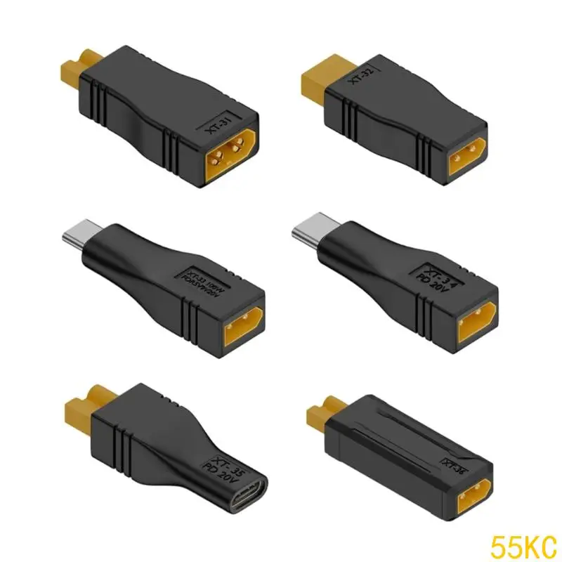 

55KC High Efficiency XT30 / XT60 /Type C Male Female Fast Adapter for Quick Charging and Electronics