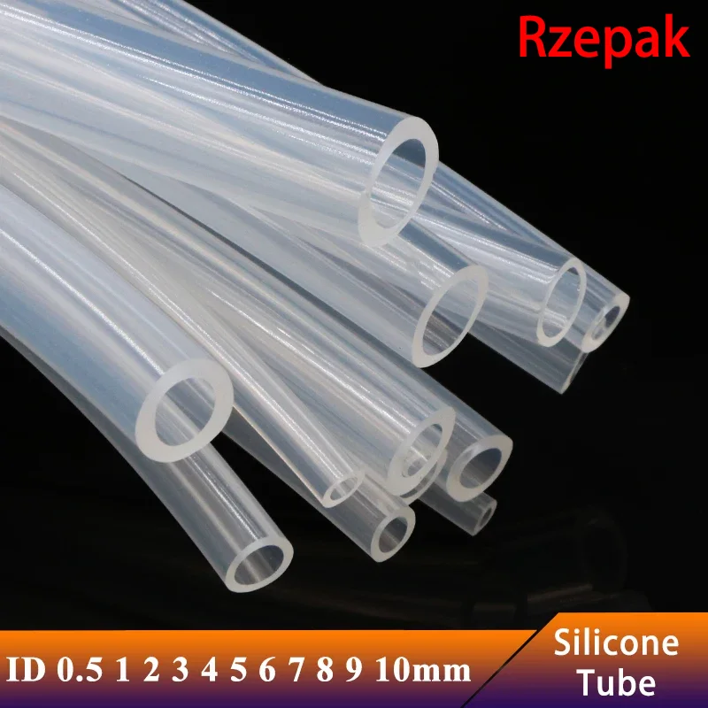 

Food Grade Transparent Silicone Rubber Hose ID 0.5 1 2 3 4 5 6 7 8 9 10 mm OD Flexible Nontoxic Silicone Tube Clear soft 1 meter