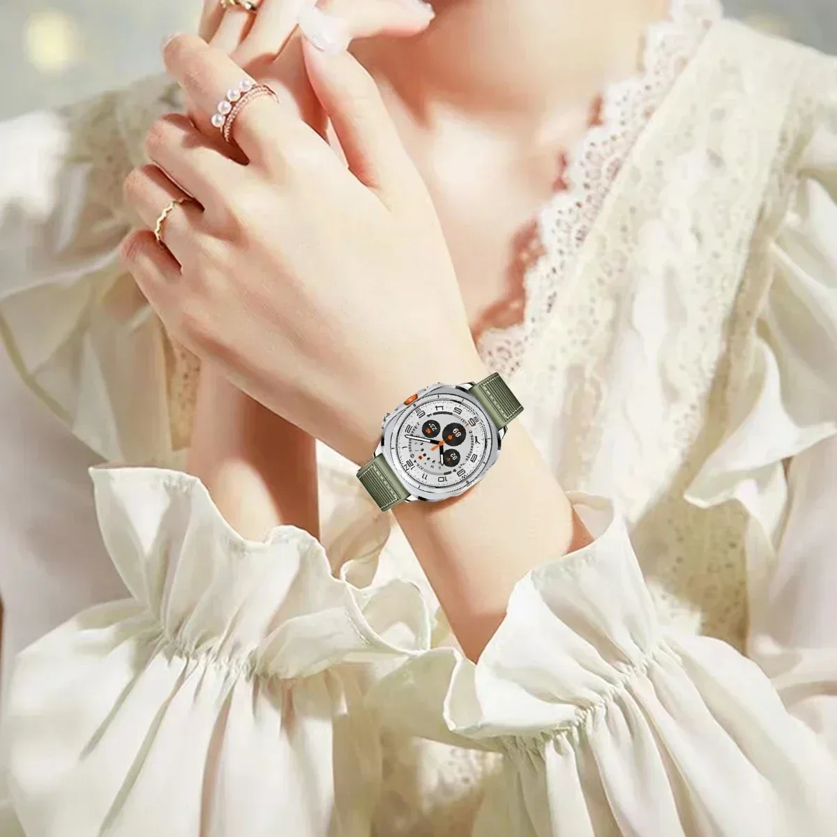 Силиконовый + нейлоновый композитный плетеный ремешок для Samsung Galaxy Watch Ultra 47 мм, спортивный браслет-браслет для Galaxy Watch Ultra Belt