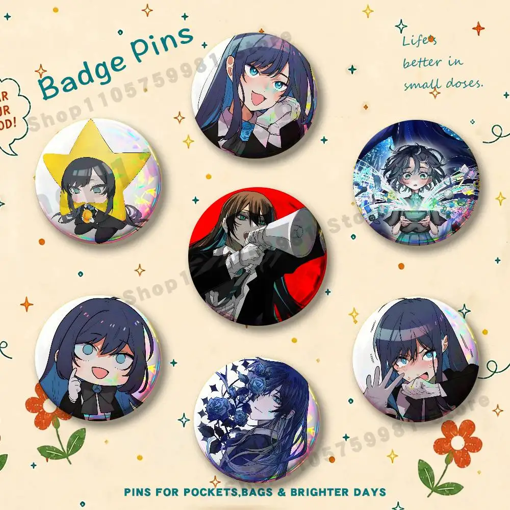 Virtual Singer Ado Badges Pins Button Custom Anime Role Old-school Brooches Cartoon Collar Gifts