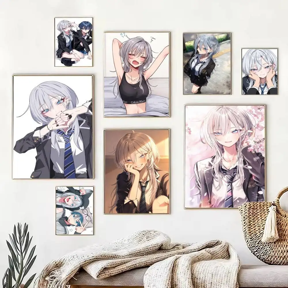 Haimiya Senpai Wa Kowakute Kawaii  Poster High Quality Dorm Living Room Aesthetic Wall Decoration Painting Stickers Gift