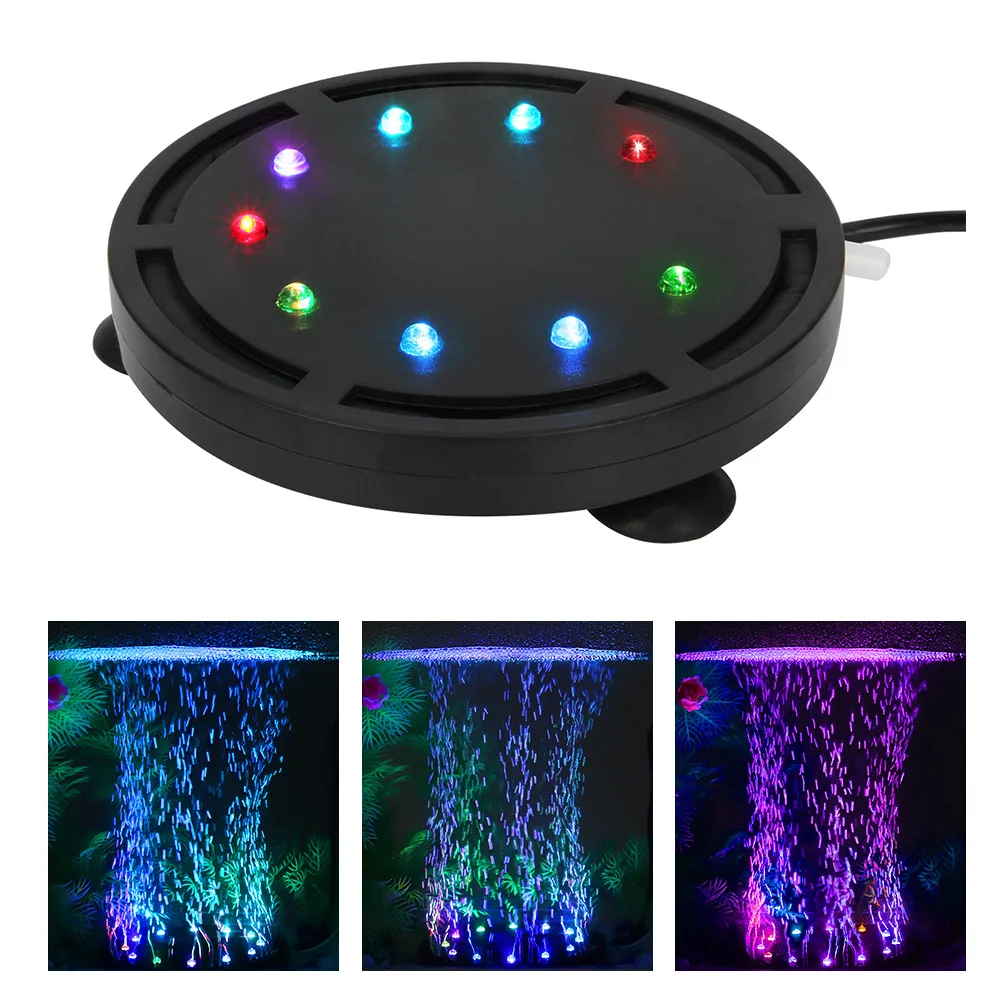 

Oxygen-enhancing disc bubble light, fish tank scenery, colorful fish tank light, LED underwater light
