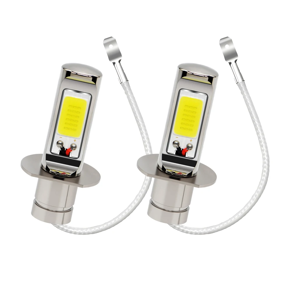 

2Pcs High Power H1 H7 H3 H8 80W LED Car Auto COB Driving Light Headlight Front Fog Lamp Bulb 12V 24V White Yellow Amber NonPolar