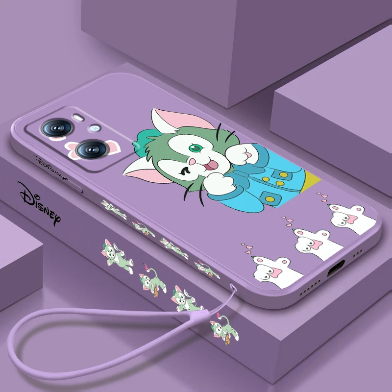 Gelatoni Disney Cute Liquid Left Rope For Xiaomi Mi 14 13T 13 12T 12 11T 11i 11 A3 10T 10 9 Pro Lite Ultra 5G Back Phone Case