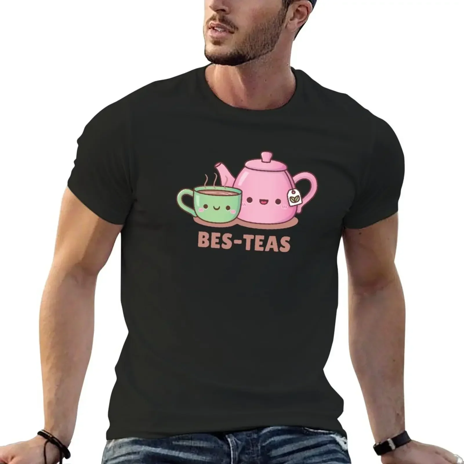 Cute Teacup and Teapot Bes Teas Besties T-Shirt cute tops plus size clothes tshirts for men