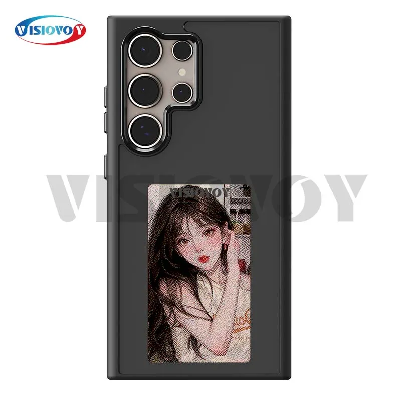 

Cute Girl Phone Case For Samsung Galaxy S24 S23 Ultra DIY Phone Covers New-tech NFC Function Anime Cartoon Fundas 4 Color Screen