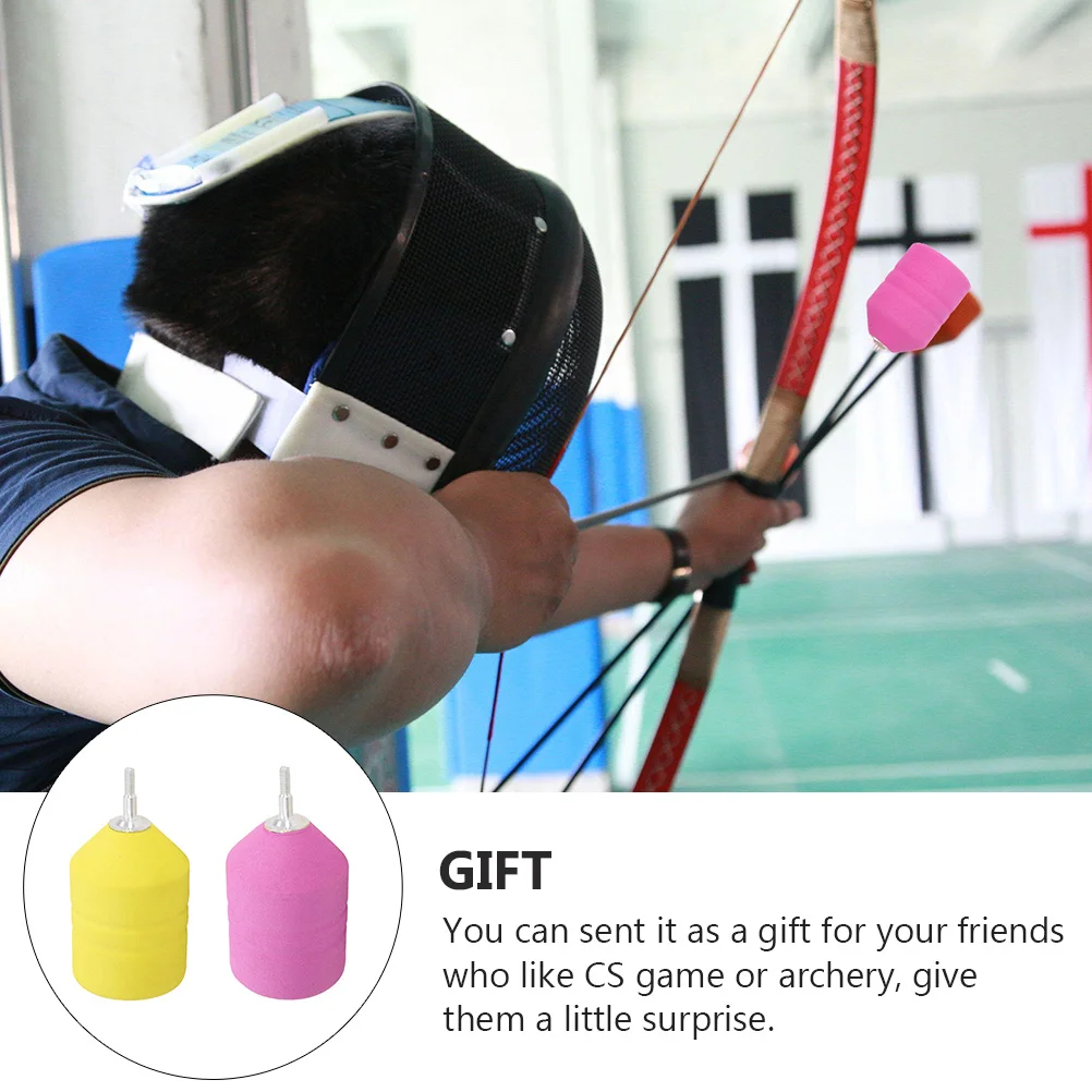 

2Pcs Sponge Arrow Heads Cs Game Archery Training Practicing Arrows Outdoor Equipment Recreation Game Arrowheads