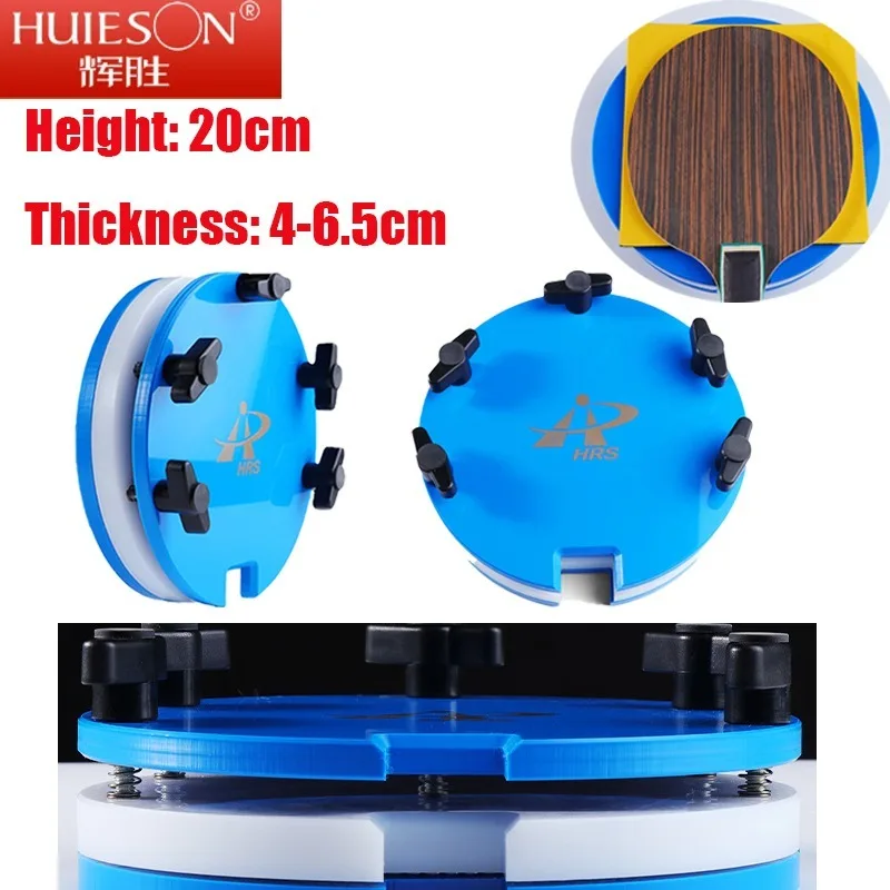 

HUIESON 3-in-1 TableTennis Rubber&Blade Jig with Rotating Cutting Platform Board for Ping Pong Rubber Pressing Jig Rubber Cutter